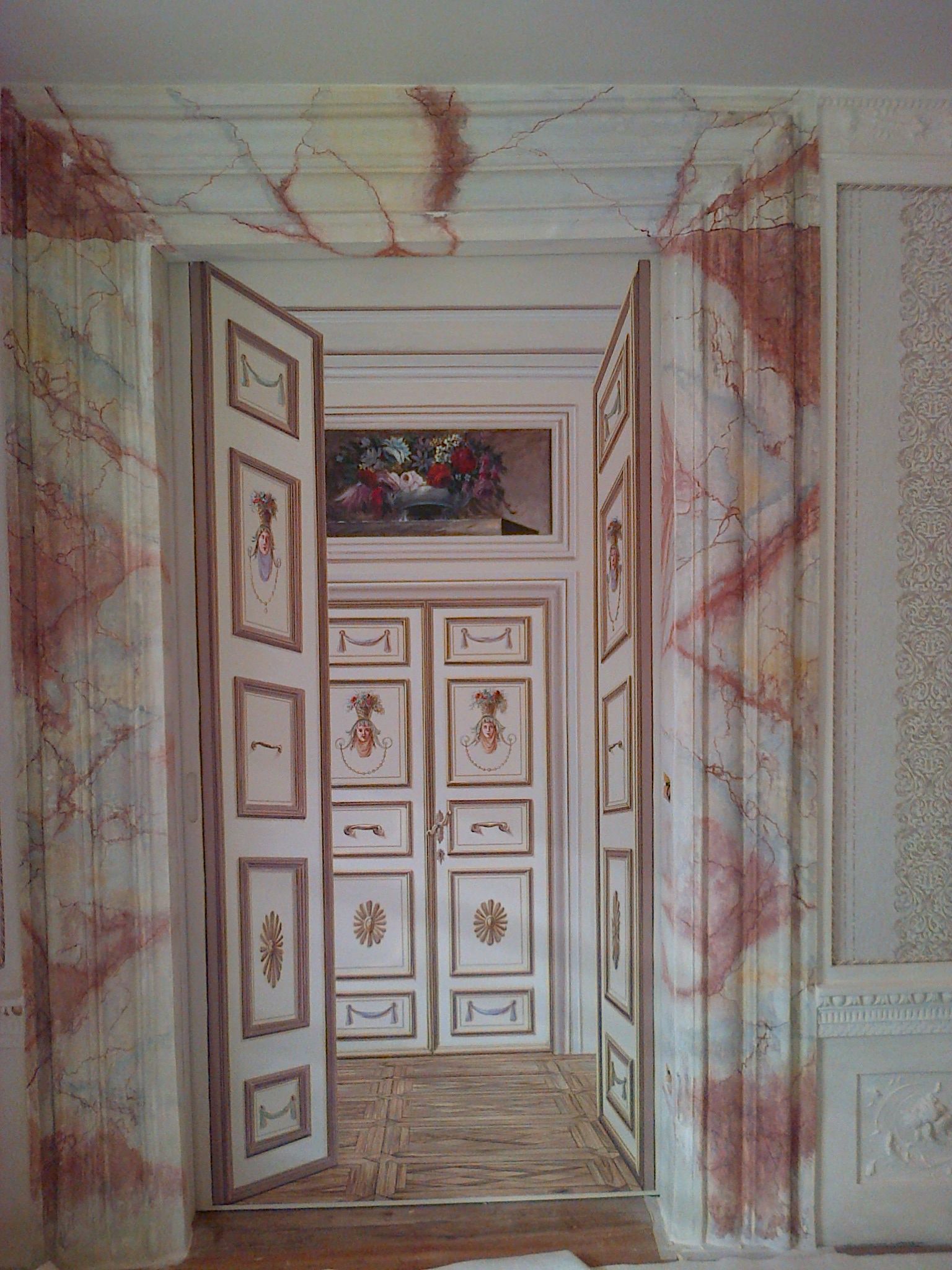 54 decoro su pannello ligneo